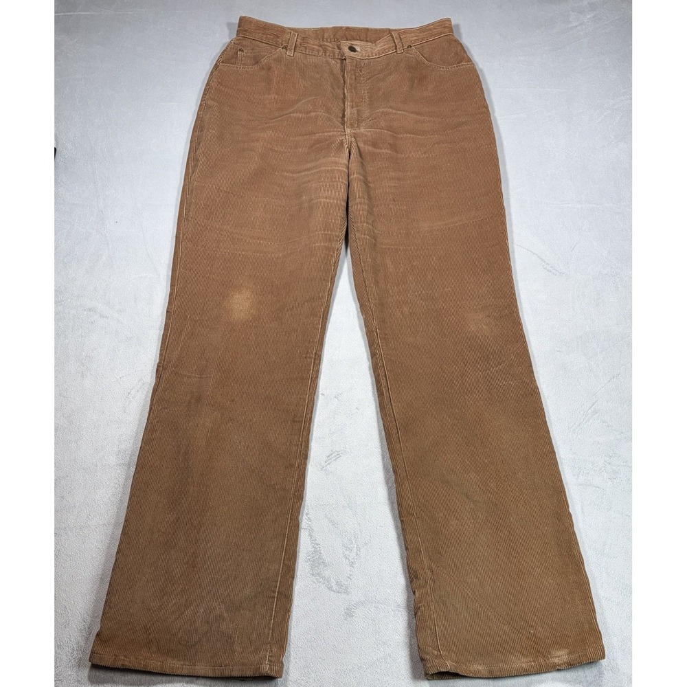 Vintage LL Bean Corduroy Women's Pants  Brown Straight Leg Size 18 Made In USA